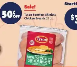 Family Dollar Tyson boneless skinless chicken breasts offer