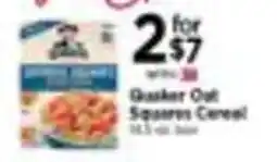 Tops Quaker Oat Squares Cereal offer