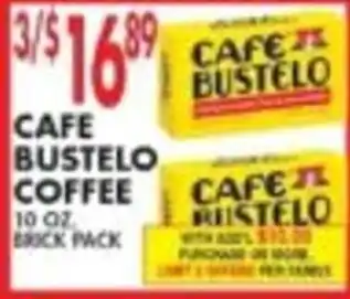 Pioneer Supermarkets Cafe Bustelo coffee offer