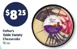 Family Dollar Father's Table Variety Cheesecake offer