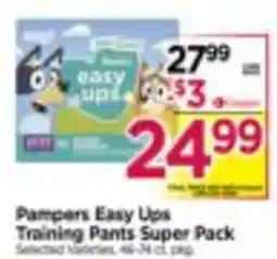 Tops Pampers Easy Ups Training Pants Super Pack offer