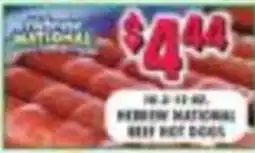 Miners County Market Hebrew National Beef Hot Dogs offer
