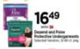 Tops Depend and Poise Protective Undergarments offer