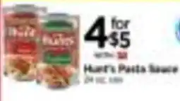 Tops Hunt's Pasta Sauce offer