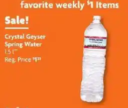 Family Dollar Crystal Geyser Spring Water offer