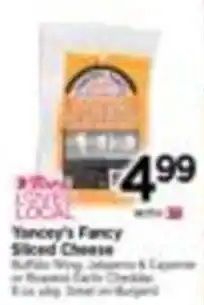 Tops Yancey's Fancy Sliced Cheese offer