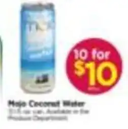 Tops Mojo Coconut Water offer