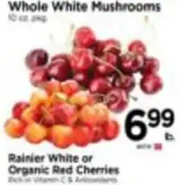 Tops Rainier White or Organic Red Cherries offer