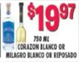 Miners County Market Corazon Blanco Or Milagro Blanco Or Reposado offer