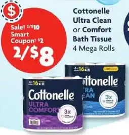 Family Dollar Cottonelle ultra clean or comfort bath tissue offer