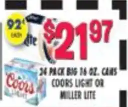 Miners County Market Coors Light or Miller Lite offer