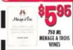 Miners County Market Menage a Trois Wines offer