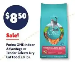 Family Dollar Purina One Indoor Advantage or Tender Selects Dry Cat Food offer
