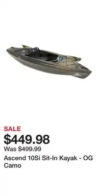 Cabela's Ascend 10Si Sit-In Kayak - OG Camo offer