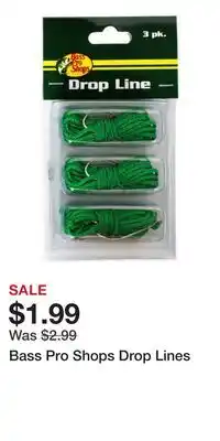 Cabela's Bass Pro Shops Drop Lines offer
