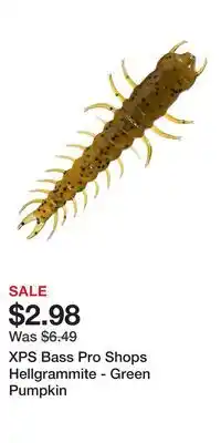 Cabela's XPS Bass Pro Shops Hellgrammite - Green Pumpkin offer