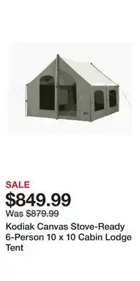 Cabela's Kodiak Canvas Stove-Ready 6-Person 10 x 10 Cabin Lodge Tent offer