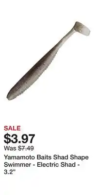 Cabela's Yamamoto Baits Shad Shape Swimmer - Electric Shad - 3.2 offer