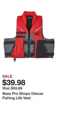 Cabela's Bass Pro Shops Deluxe Fishing Life Vest offer