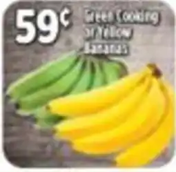 Pioneer Supermarkets Green Cooking or Yellow Bananas offer