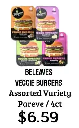 Seven Mile Market Beleaves veggie burgers offer