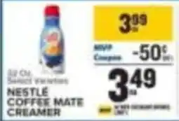 Food Lion Nestle coffee mate creamer offer