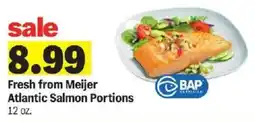 Meijer Fresh from Meijer Atlantic Salmon Portions offer