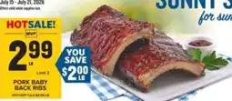 Food Lion MVP pork baby back ribs offer