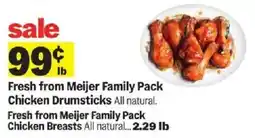 Meijer Fresh from Meijer Family Pack Chicken Drumsticks offer
