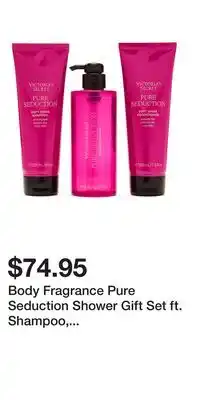 Victoria's Secret Body Fragrance Pure Seduction Shower Gift Set ft. Shampoo, Conditioner, & Cleanser offer