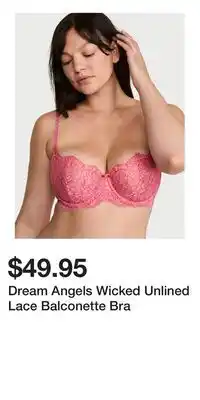 Victoria's Secret Dream Angels Wicked Unlined Lace Balconette Bra offer