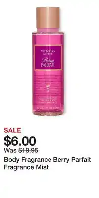 Victoria's Secret Body Fragrance Berry Parfait Fragrance Mist offer