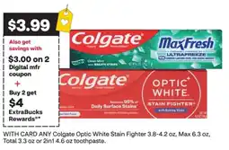 CVS Colgate Optic White Stain Fighter offer