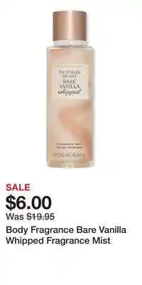 Victoria's Secret Body Fragrance Bare Vanilla Whipped Fragrance Mist offer