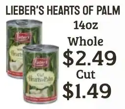 Seven Mile Market Lieber's hearts of palm offer