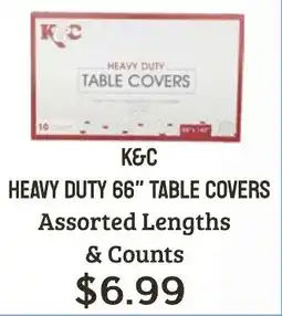Seven Mile Market K&C heavy duty table covers offer