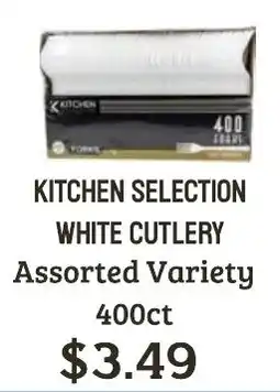 Seven Mile Market Kitchen selection white cutlery offer