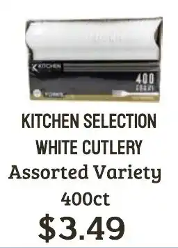 Seven Mile Market Kitchen selection white cutlery offer