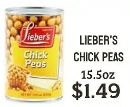 Seven Mile Market Lieber's chick peas offer