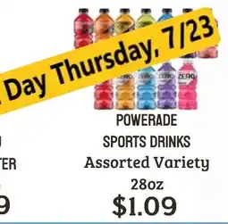 Seven Mile Market Powerade sports drinks offer