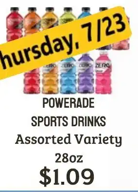 Seven Mile Market Powerade sports drinks offer