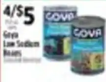 Pioneer Supermarkets Goya Low Sodium Beans offer