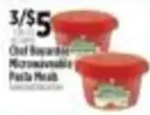 Pioneer Supermarkets Chef Boyardee microwavable pasta meals offer