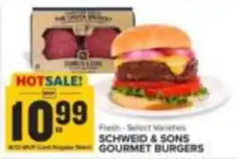 Food Lion Schweid & Sons Gourmet Burgers offer