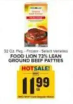 Food Lion Food Lion 73% Lean Ground Beef Patties offer