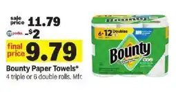 Meijer Bounty Paper Towels offer