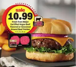 Meijer Fresh from Meijer Certified Angus Beef Ground Beef Patties offer