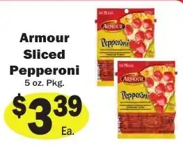 Sellers Bros Armour sliced pepperoni offer