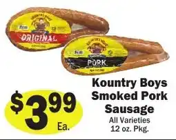 Sellers Bros Kountry Boys Smoked Pork Sausage offer