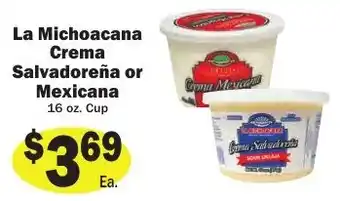 Sellers Bros La Michoacana Crema Salvadoreña or Mexicana offer